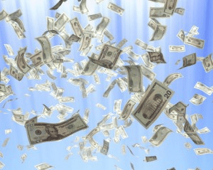 raining money