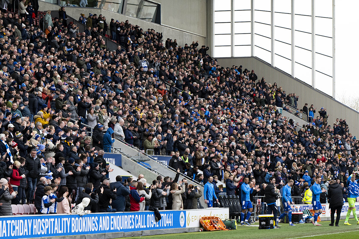 Players crowd dw stadium 2022 Wigan Athletic Football Supporters Club